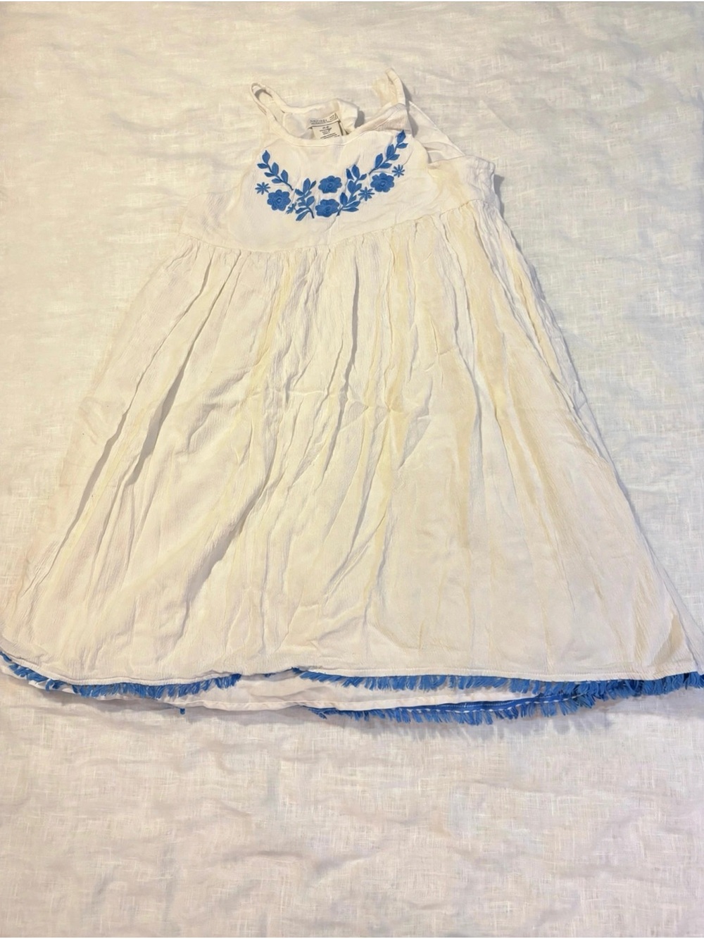 Rachel Zoe Girls White Embroidered Sundress – Size 8